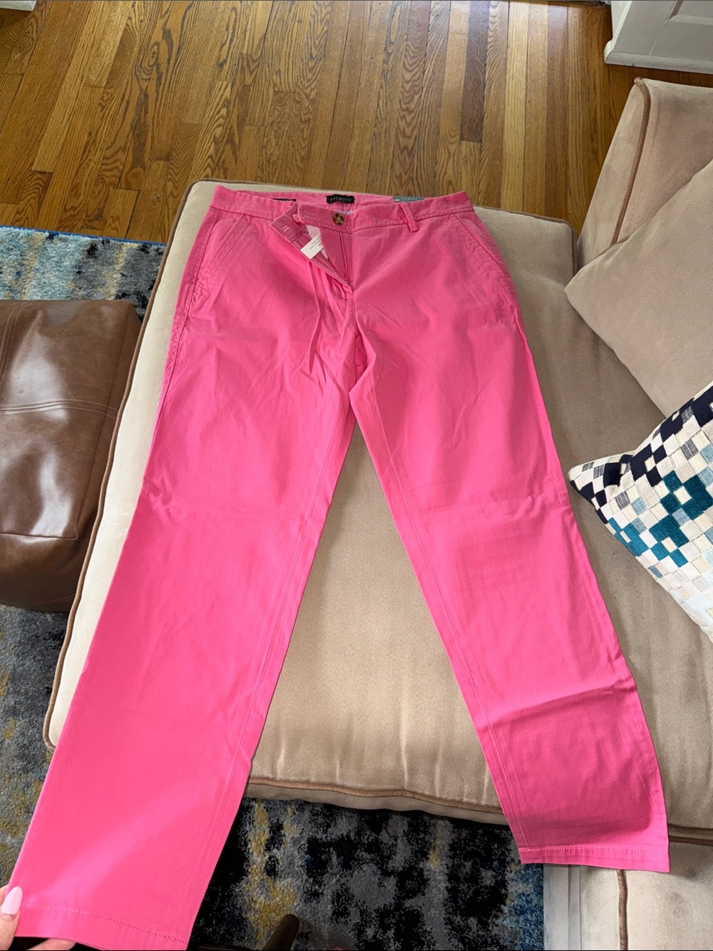 Talbots Bright Pink Straight-Leg Pants